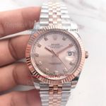Copy Datejust II Rolex With Jubilee Bracelet 41MM 2-Tone Rose Gold Diamond Dial Watch